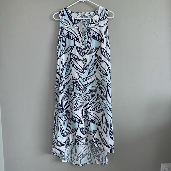 fresh produce Dresses & Skirts - Fresh Produce ADA Palm Leave Print Dress Sleeveless Sz XS Hi Low Hem